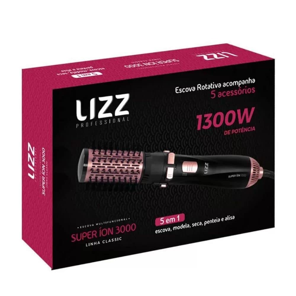 Escova Multifuncional 5 Em 1 Super Ion 3000 Lizz 127v – R&A Cosméticos