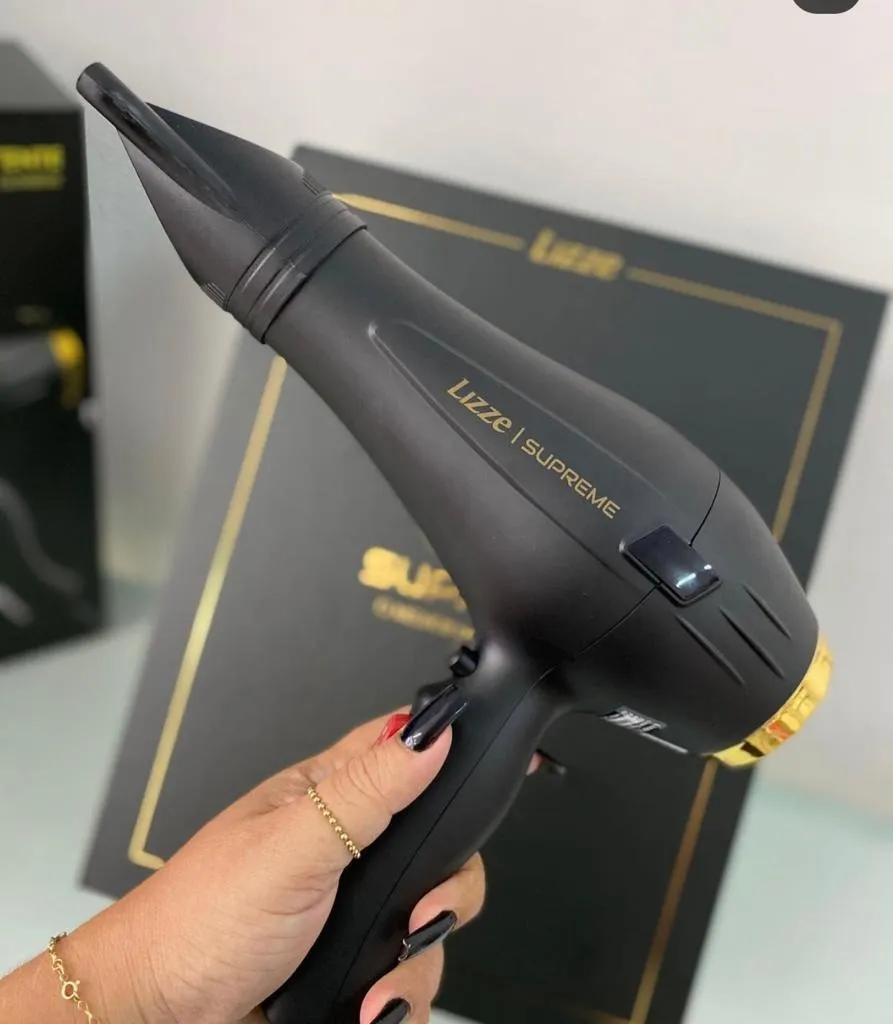 Secador de Cabelo Lizze Supreme 2600W Preto e Dourado 220V – R&A